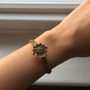 Gold Flower Cuff